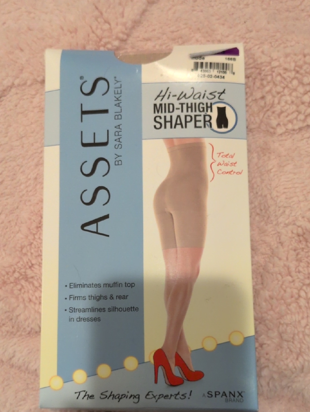ASSETS Hi-Waist Mid-Thigh Shaper in Nude - Size 5